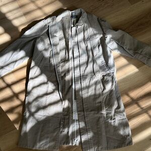 Banana Republic Men's Light Gray Trench Coat